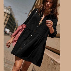 Sezane Leana Dress in Black